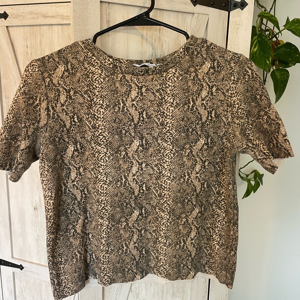Zara snakeskin cotton top